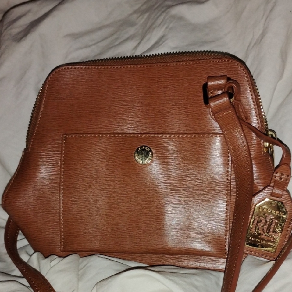 Ralph Lauren Tan Leather  Bag